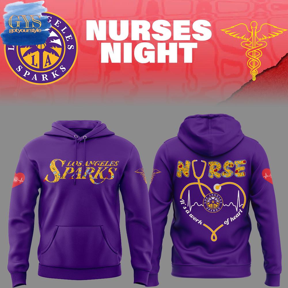 Los Angeles Sparks WNBA Nurse Night Limited Edition Hoodie