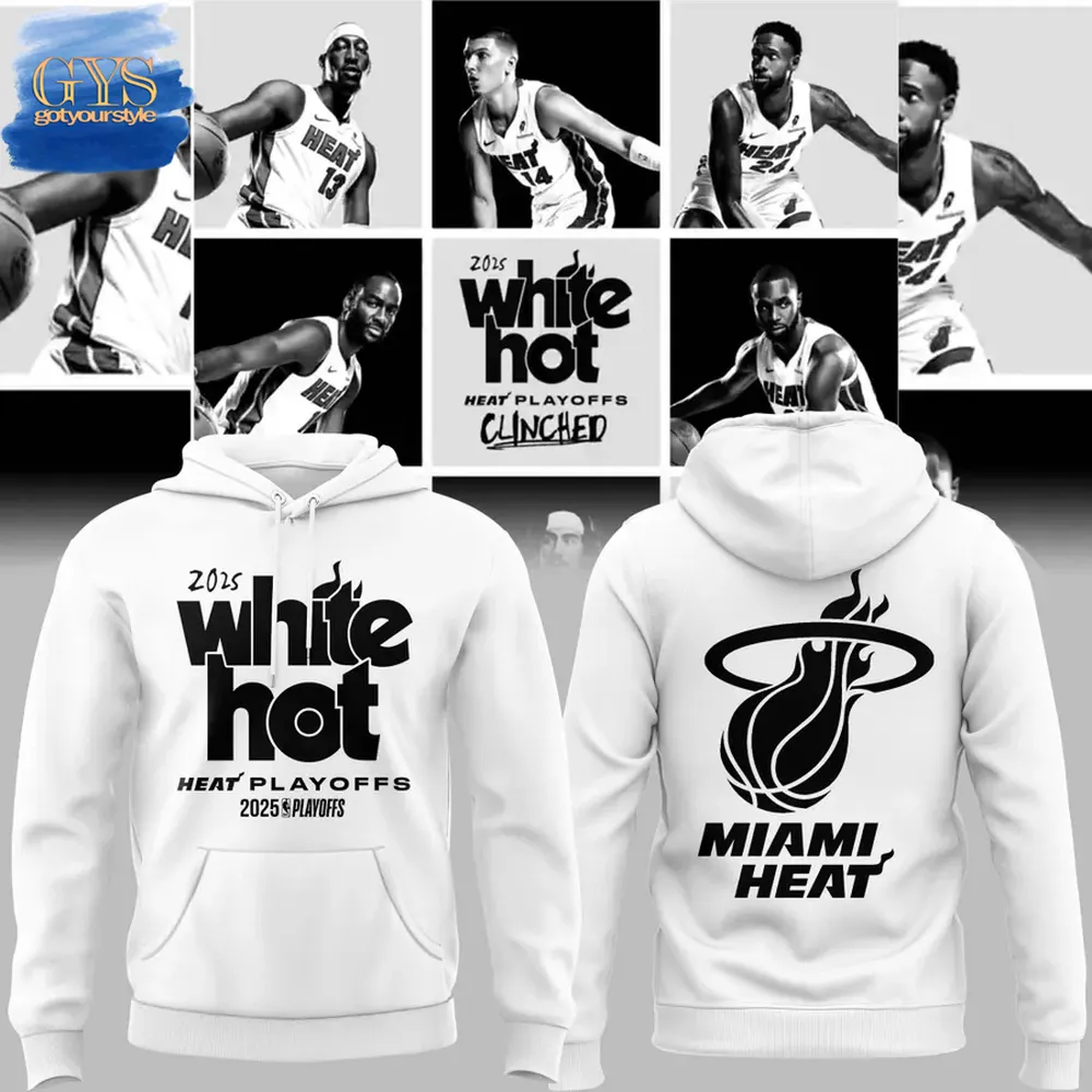 Miami HEAT White Hot Playoffs 2025 Limited Edition Hoodie