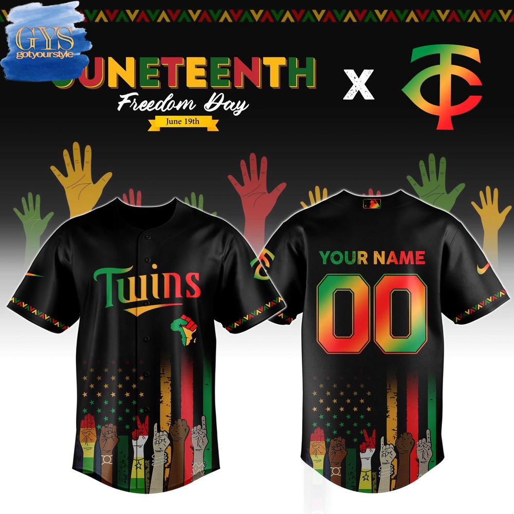 Minnesota Twins MLB x Juneteenth Freedom Day Baseball Jersey