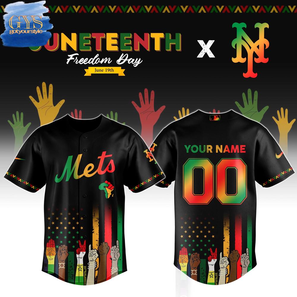New York Mets MLB x Juneteenth Freedom Day Baseball Jersey