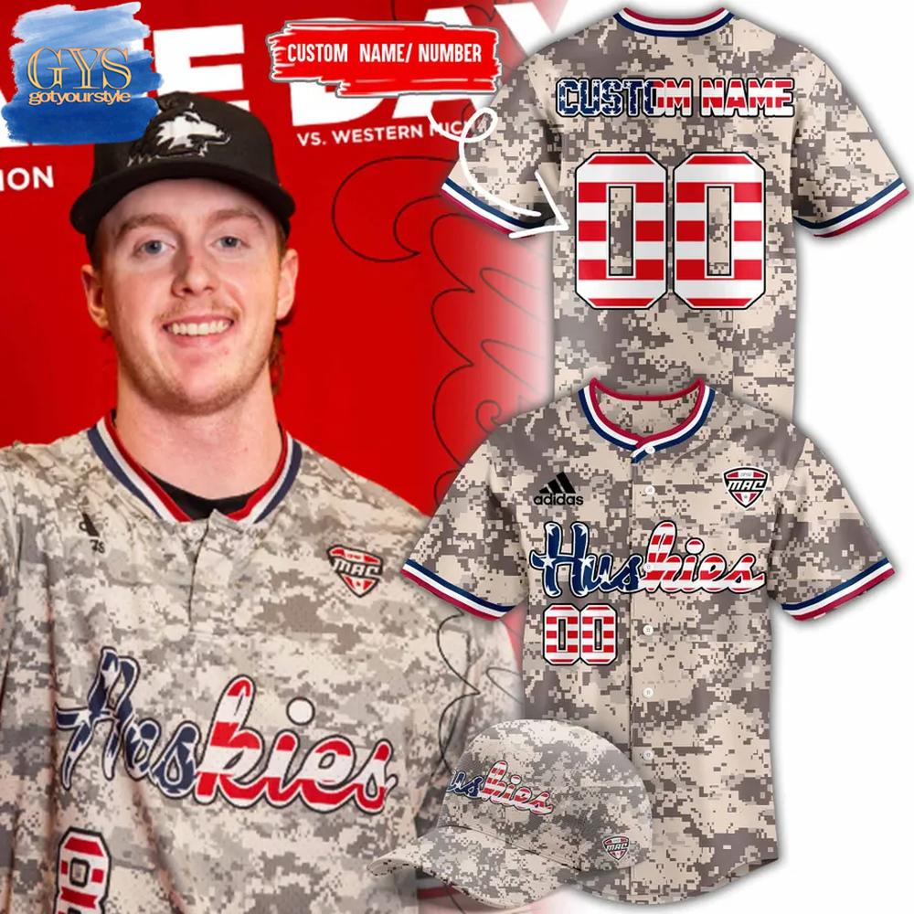 Northern Illinois Huskies GameDay Camo Baseball Jersey