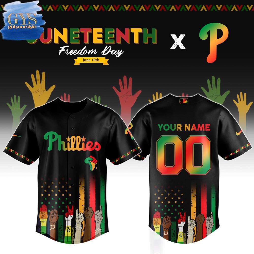 Philadelphia Phillies MLB x Juneteenth Freedom Day Baseball Jersey
