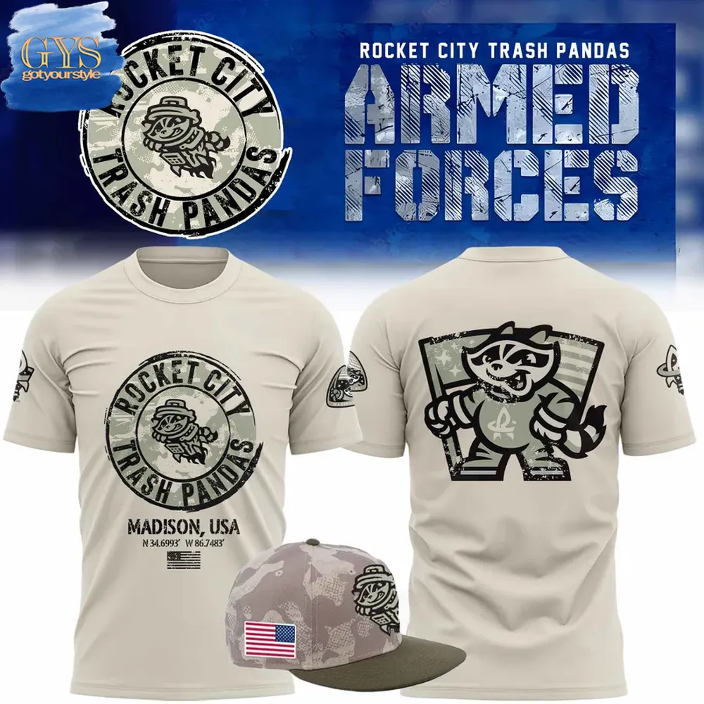 Rocket City Trash Pandas 2025 Armed Forces Limited Edition Shirt