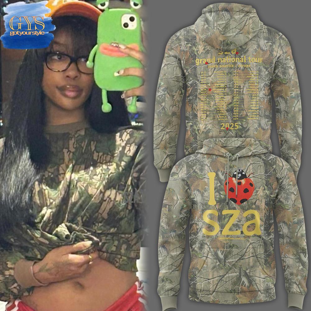 SZA Grand National Tour Limited Edition Camo Hoodie