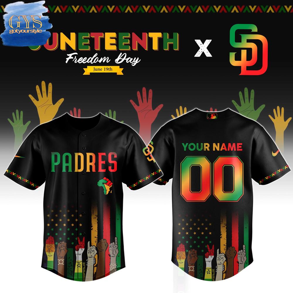 San Diego Padres MLB x Juneteenth Freedom Day Baseball Jersey