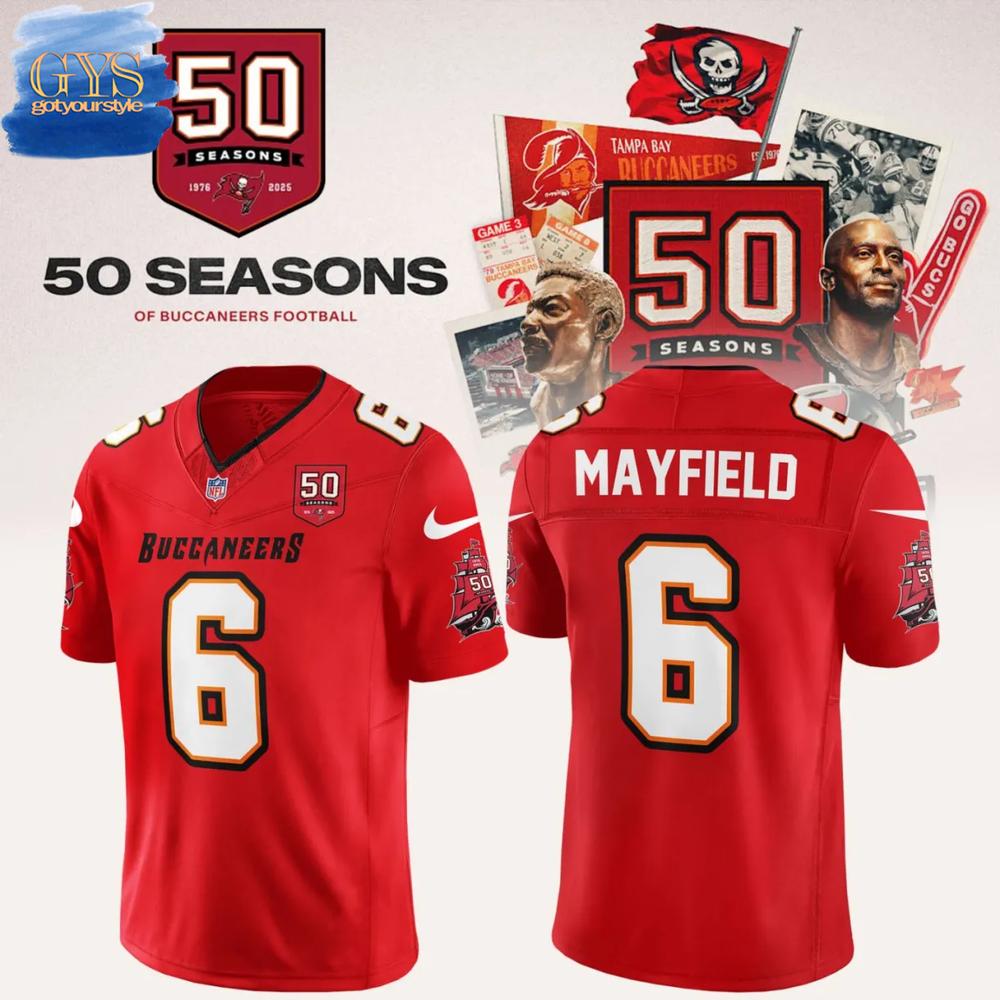 Tampa Bay Buccaneers 50th Season Limited Edition Football Jersey