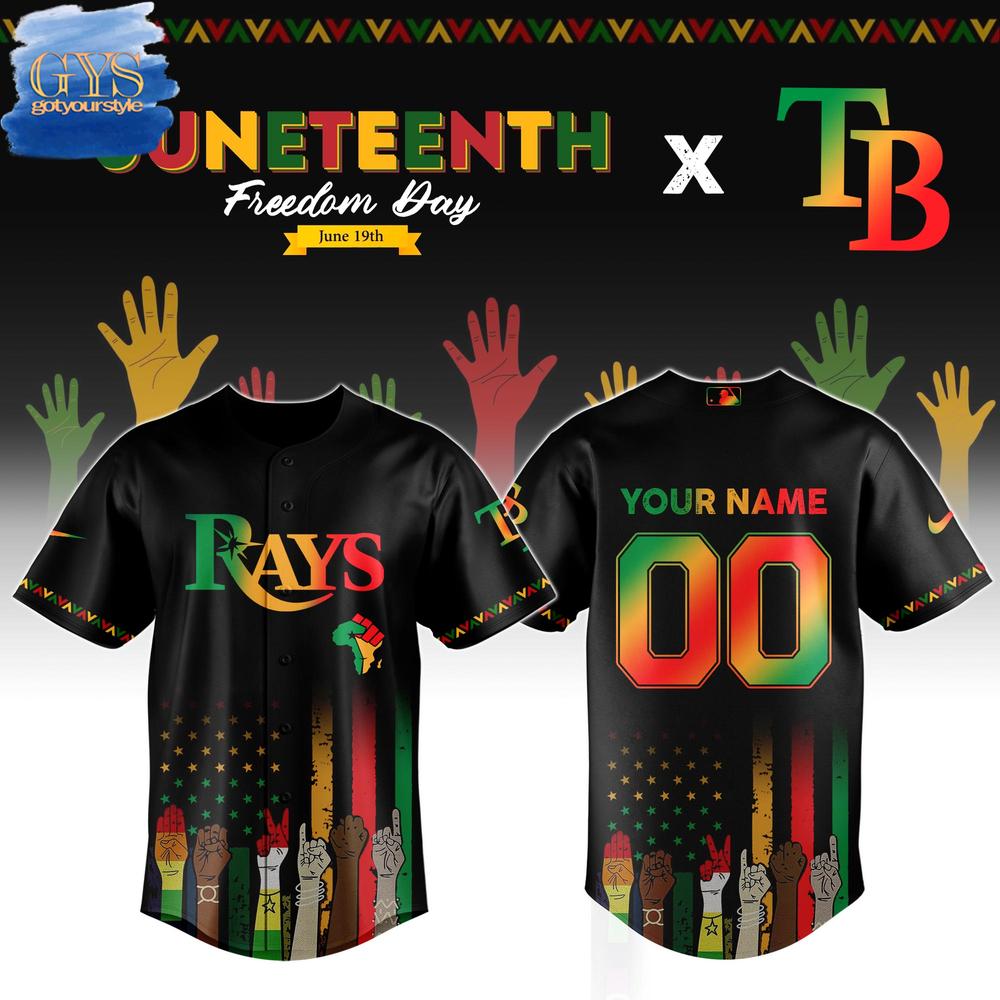 Tampa Bay Rays MLB x Juneteenth Freedom Day Baseball Jersey
