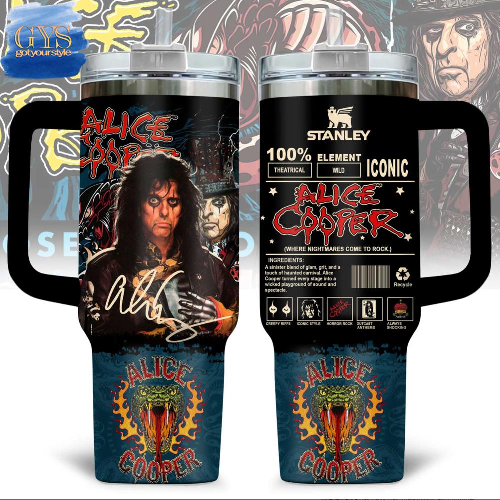 Alice Cooper Snakebite 40 Oz Stanley Tumbler Cup