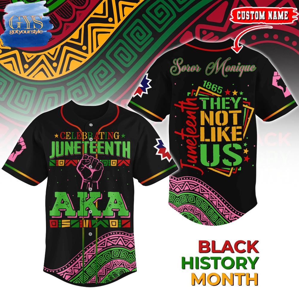Alpha Kappa Alpha x Juneteenth  Edition Baseball Jersey