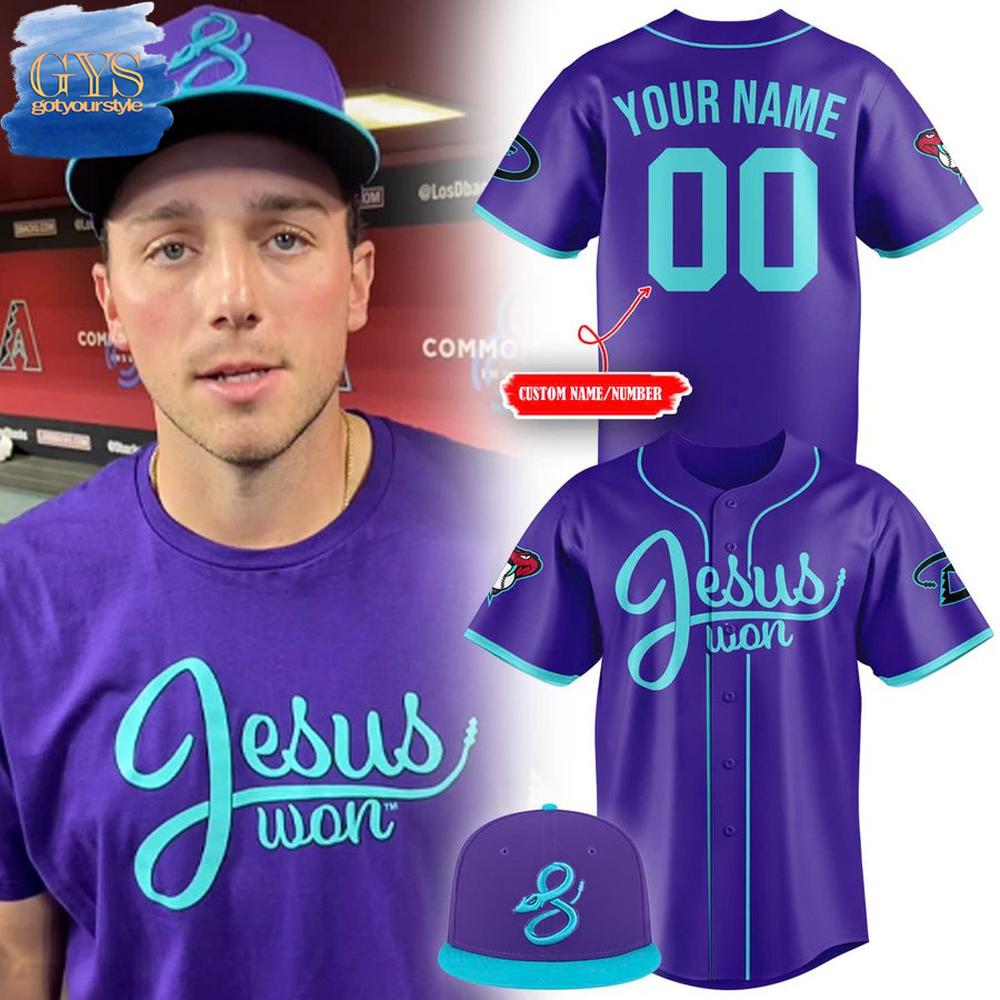 Arizona Diamondbacks Jesus Won Baseball Jersey