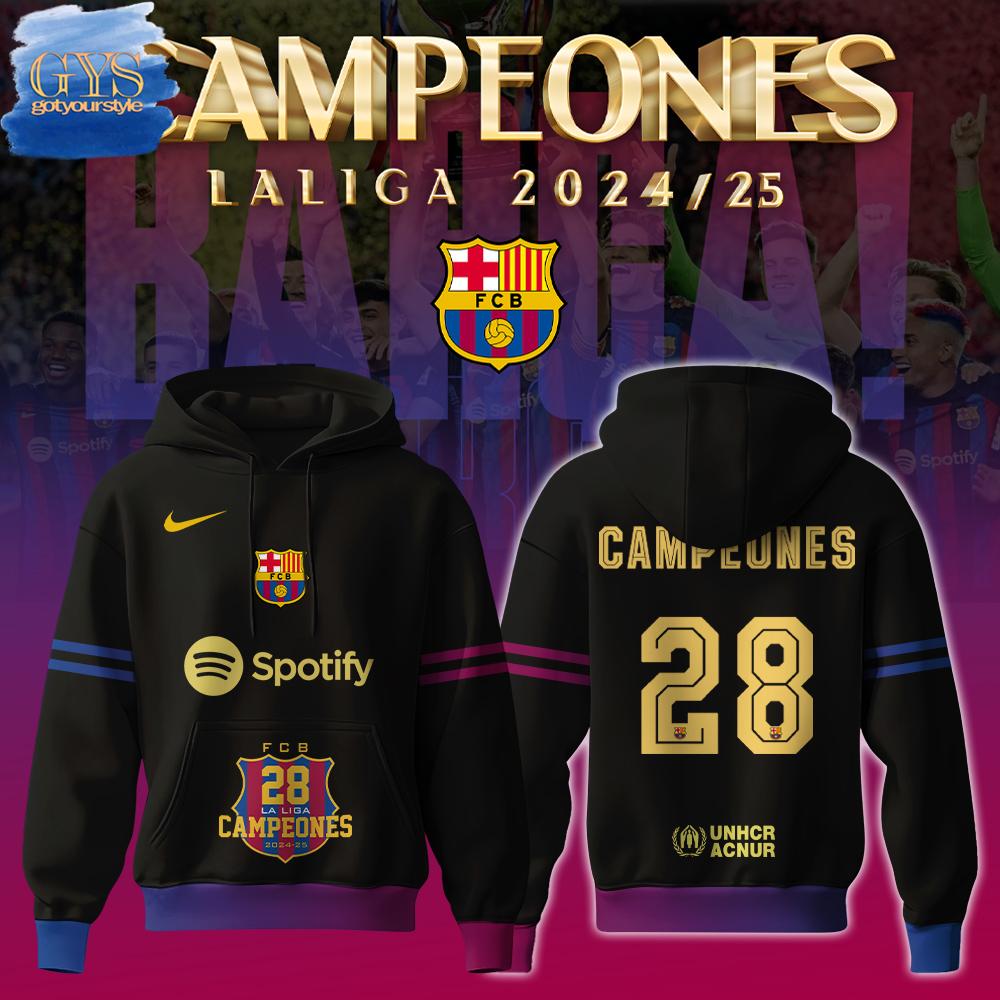 Barcelona La Liga CAMPEONES 2024-2025 Season Limited Edition Hoodie