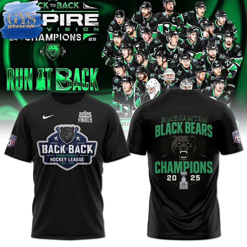 Binghamton Black Bears Back To Back FPHL Hockey Champions Shirt
