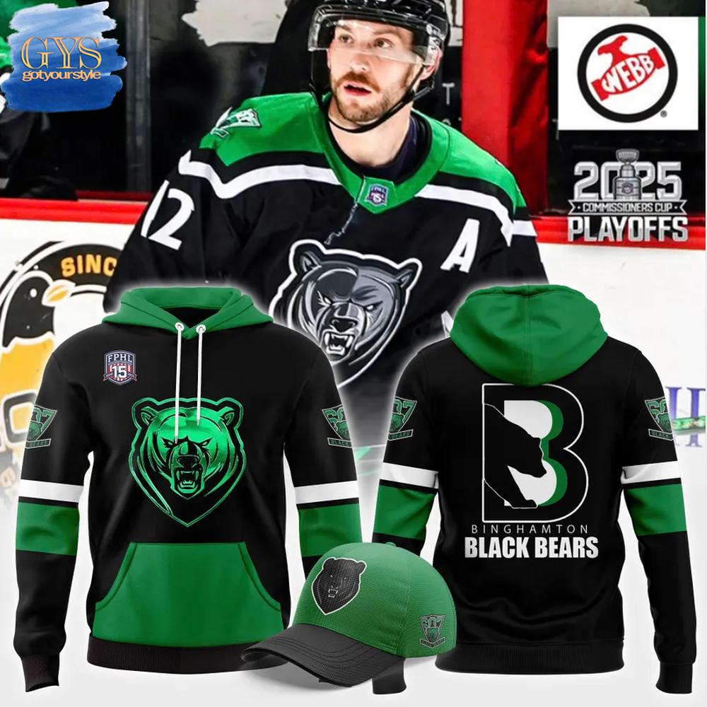 Binghamton Black Bears FPHL 15th Anniversary Hoodie