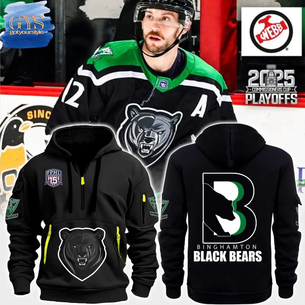 Binghamton Black Bears FPHL 15th Anniversary Quarter Zip Hoodie