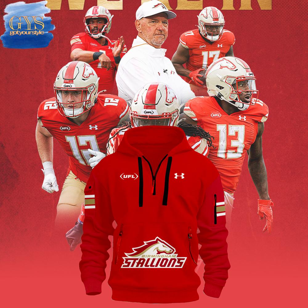 Birmingham Stallions 2025  Edition Quarter Zip Hoodie