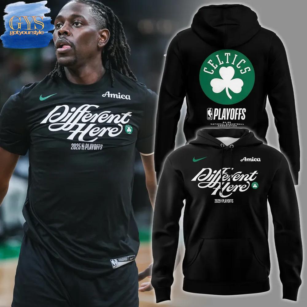 Boston Celtics Different Here 2025 Playoffs Hoodie