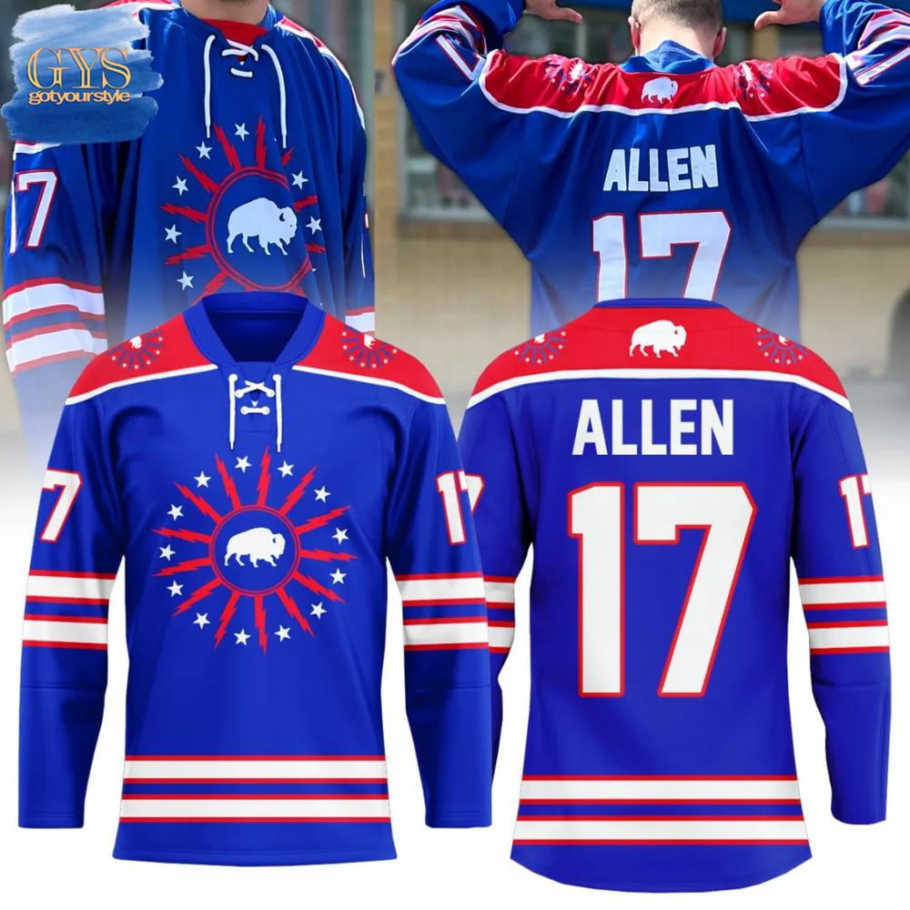 Buffalo Bills Josh Allen Limited Edition Hockey Jersey