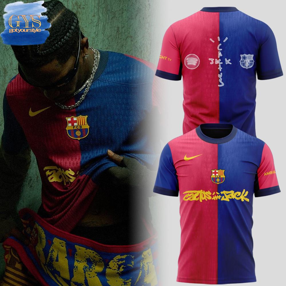 Cactus Jack Collab FC Barcelona Uniform Limited Edition T-Shirt