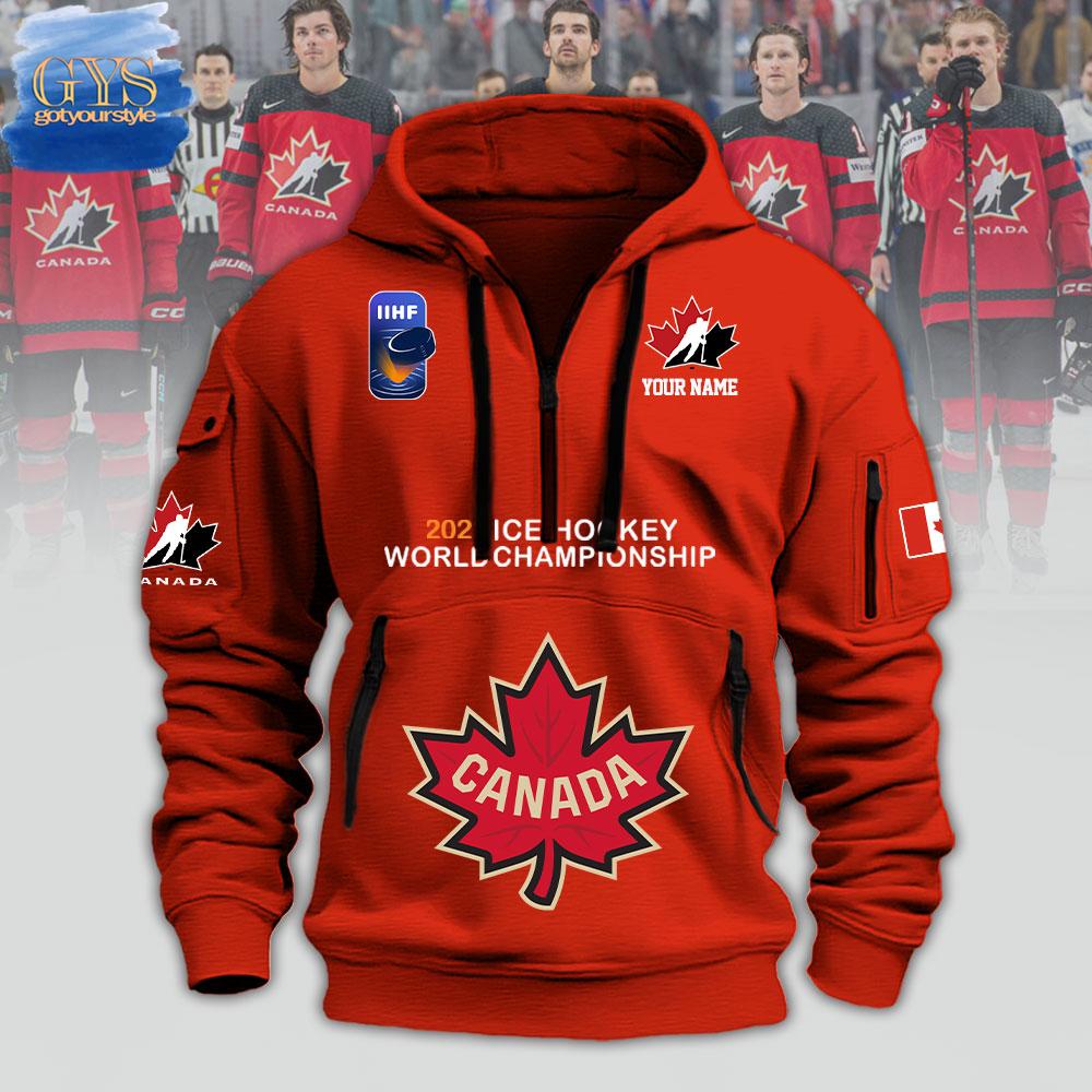 Canada Team 2025 Ice Hockey World Championship Quarter Zip Hoodie