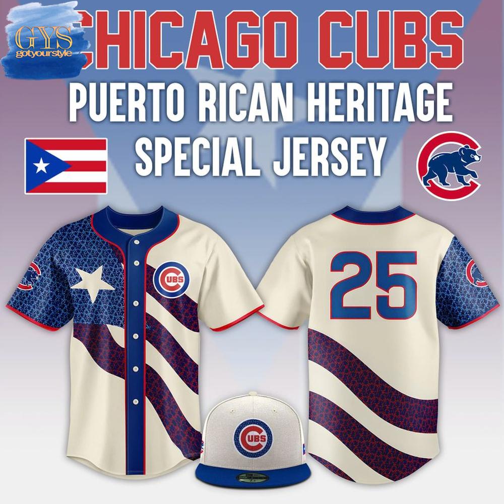 Chicago Cubs PUERTO RICAN HERITAGE Special Edition Baseball Jersey