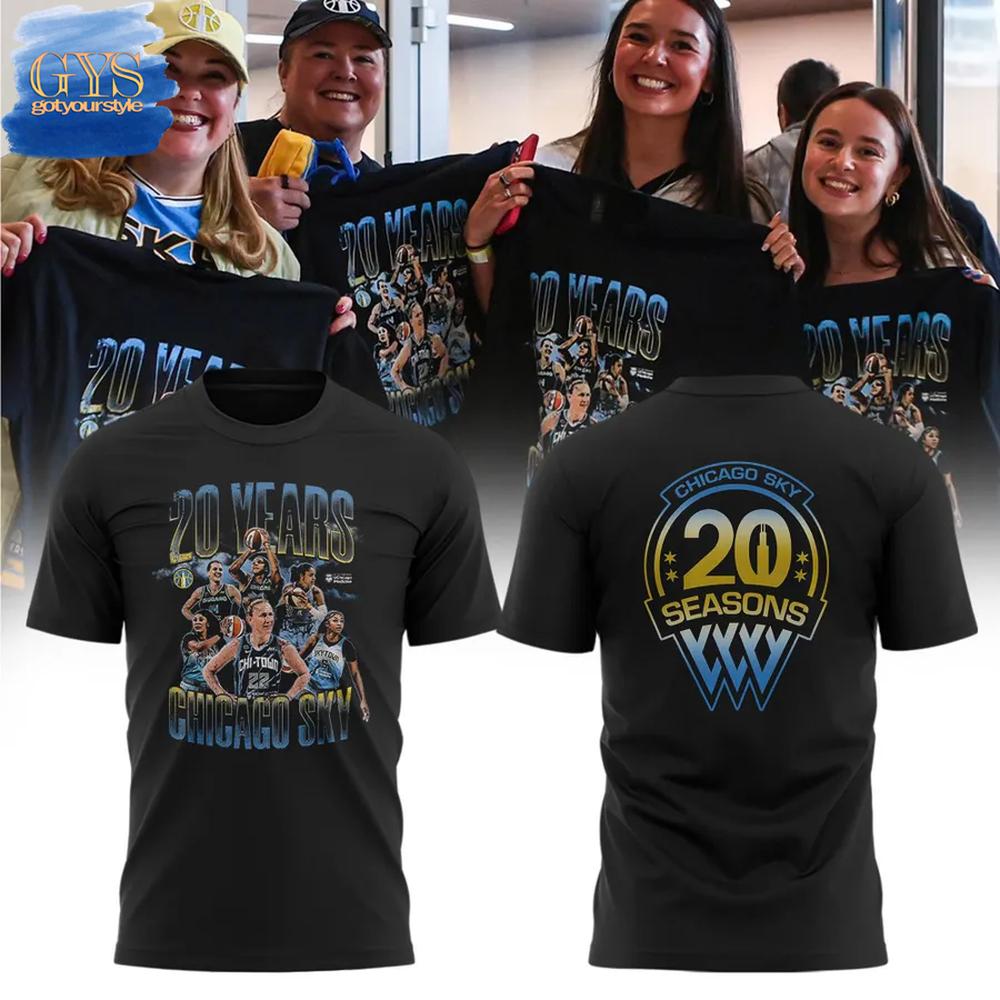 Chicago Sky 20 Years Celebration Limited Edition Shirt Collection