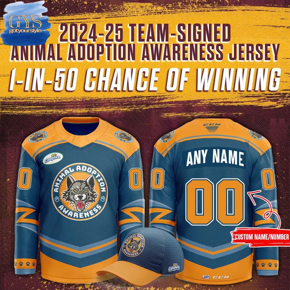 Chicago Wolves Animal Adoption Awareness  Edition Hockey Jersey