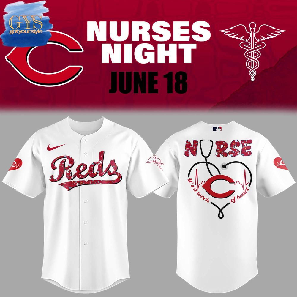 Cincinnati Reds Nurses Night White Baseball Jersey