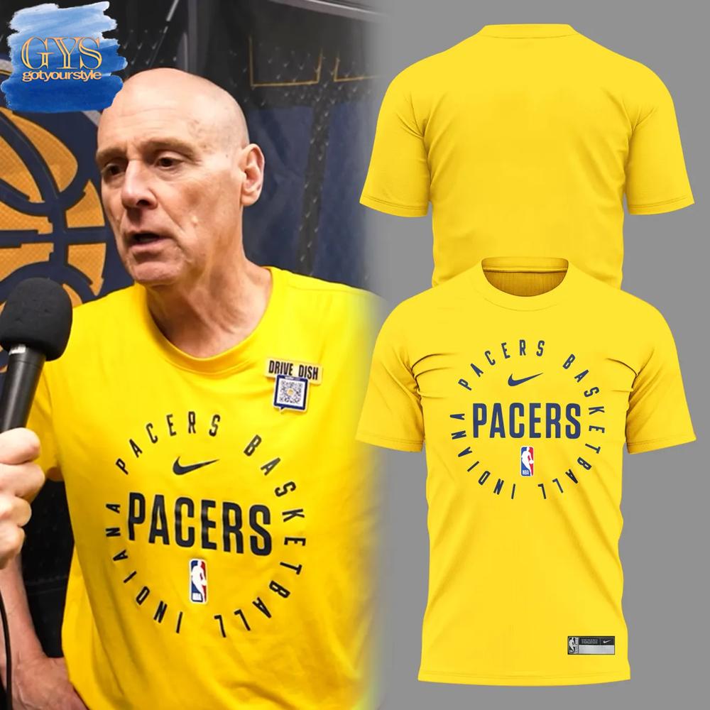 Coach Carlisle Indiana Pacers Basketball Yellow T-Shirt