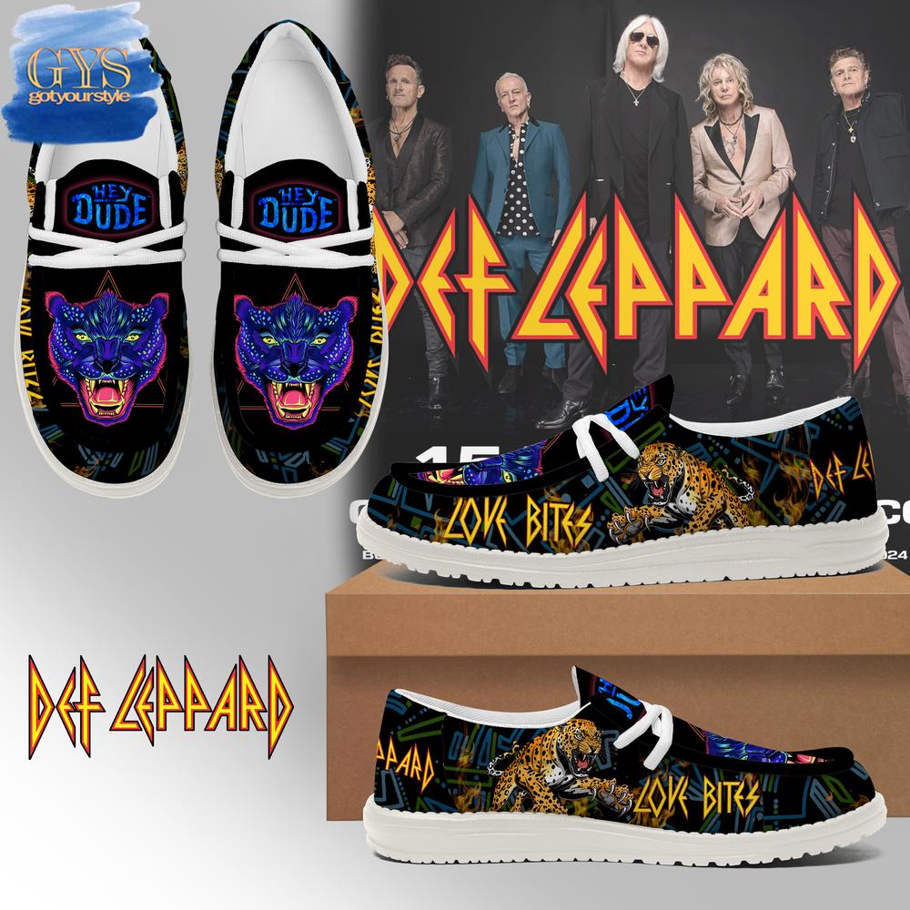 Def Leppard Love Bites Limited Edition Hey Dude Shoes