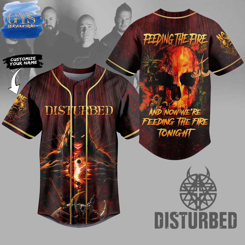 Disturbed Feeding The Fire Limited Edition Baseball Jersey