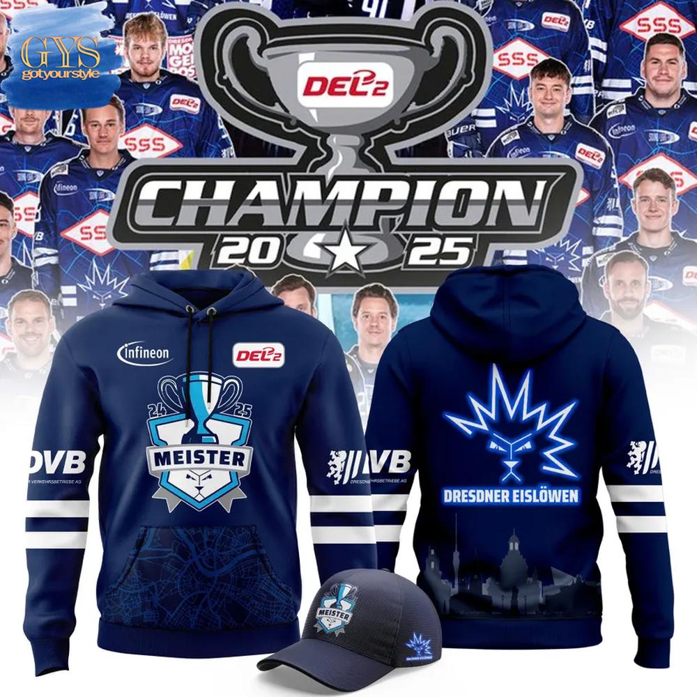 Dresdner Eislöwen DEL2-Meistertitel Limited Edition Hoodie
