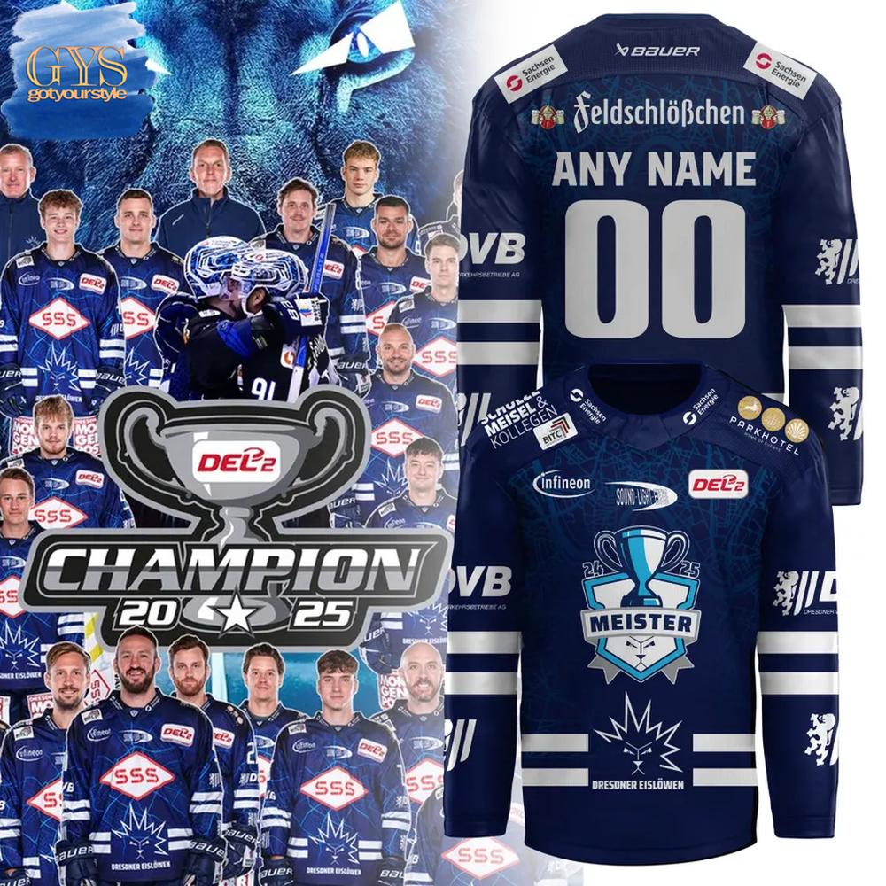Dresdner Eislöwen Meister 2025 Hockey Jersey