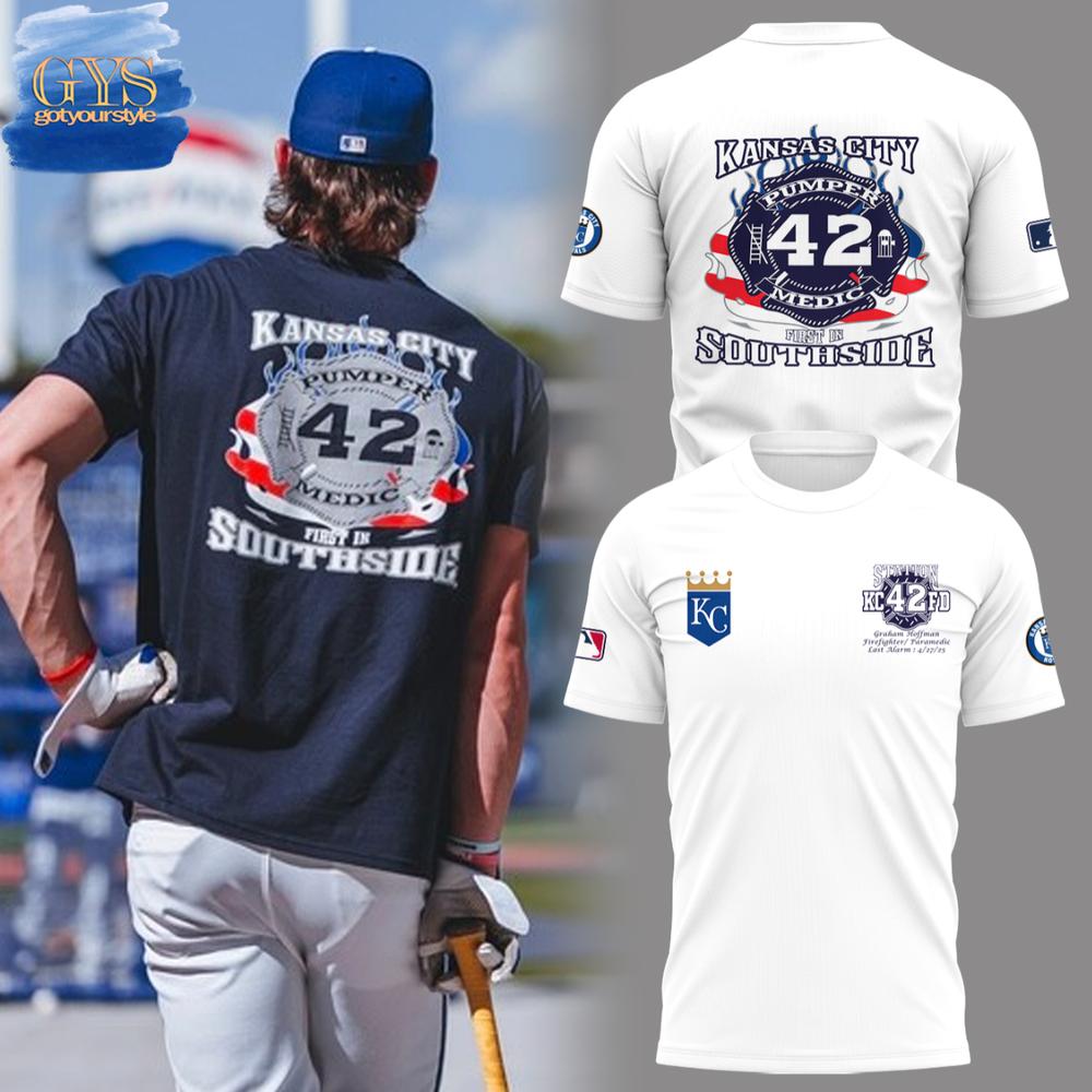 Graham Hoffman Kansas City Royals Sharing Love KCFD T-Shirt