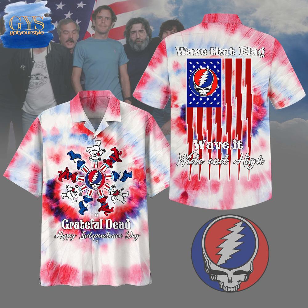 Grateful Dead Happy Independence Day Hawaiian Shirt