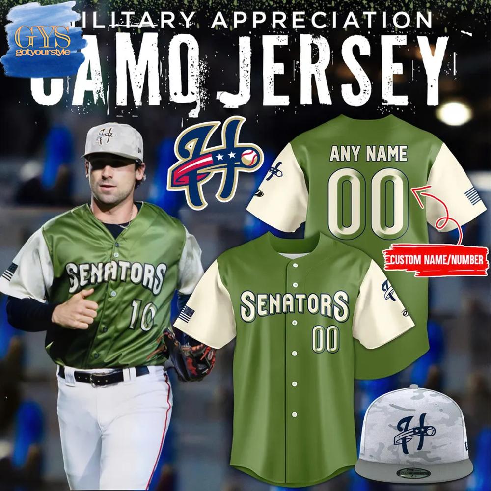 Harrisburg Senators Military Appreciation Night Special Edition Baseball Jersey