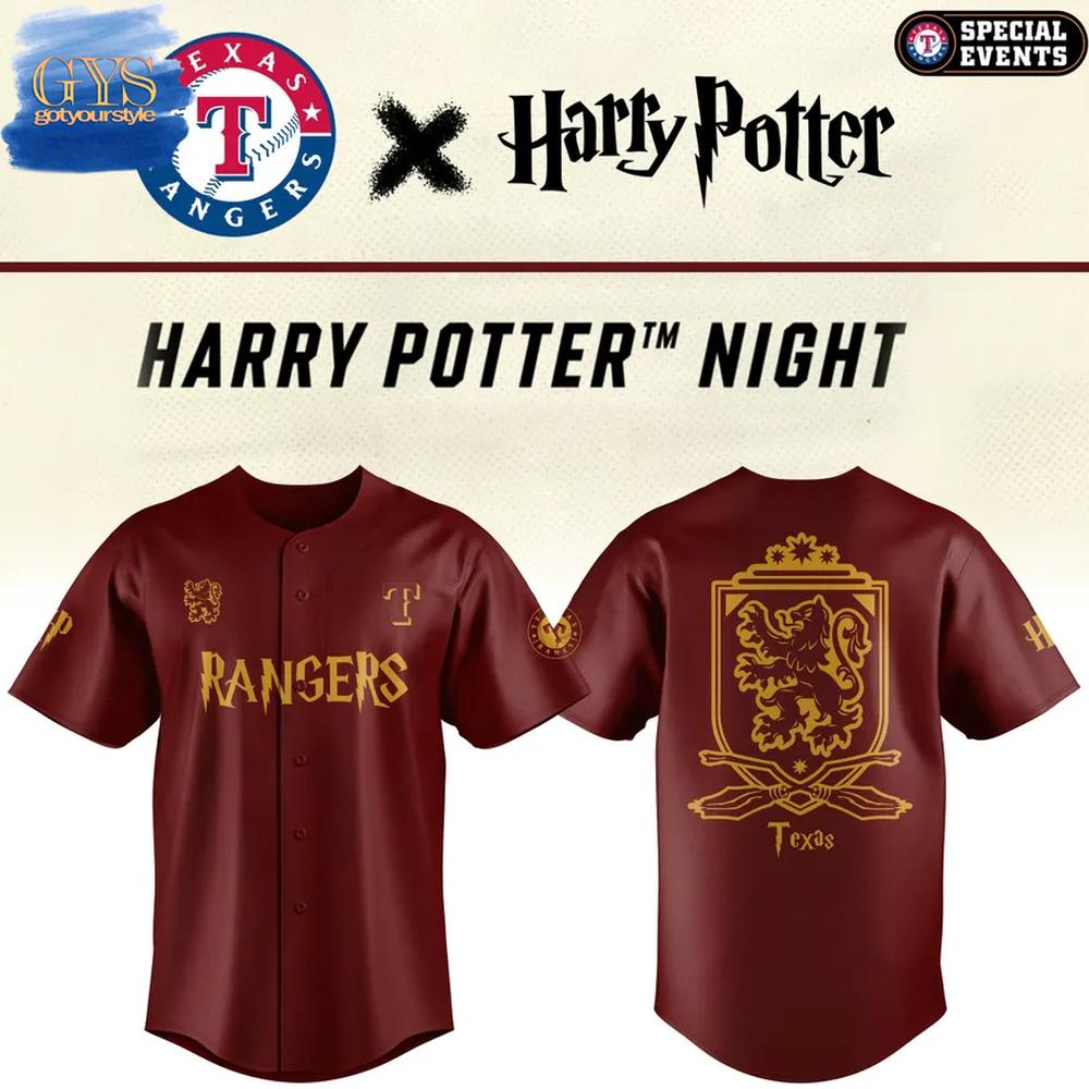 Harry Potter Night Texas Rangers Premium Edition Baseball Jersey