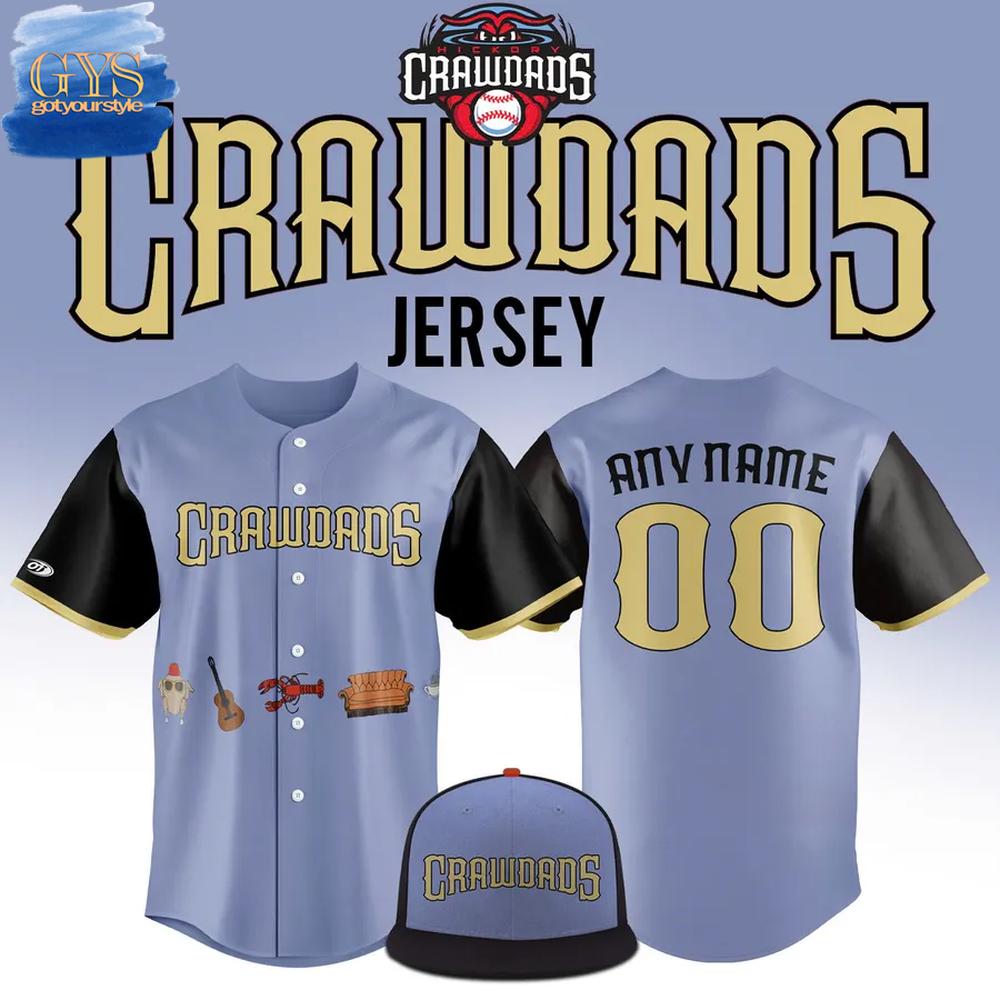 Hickory Crawdads Friends Day Night Limited Edition Baseball Jersey