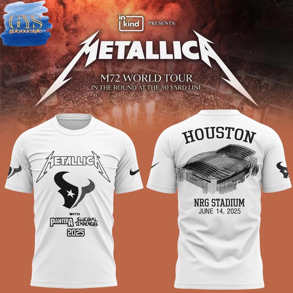 Houston Texans x Metallica Tour 2025 Limited Edition T-Shirt