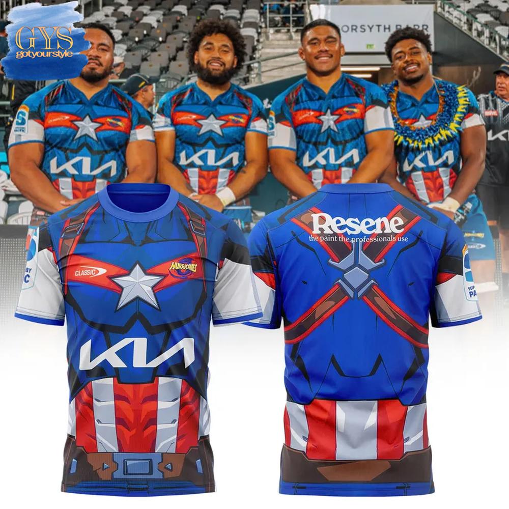 Hurricanes Super Rugby x Captain America Limited Edition Merch Collection