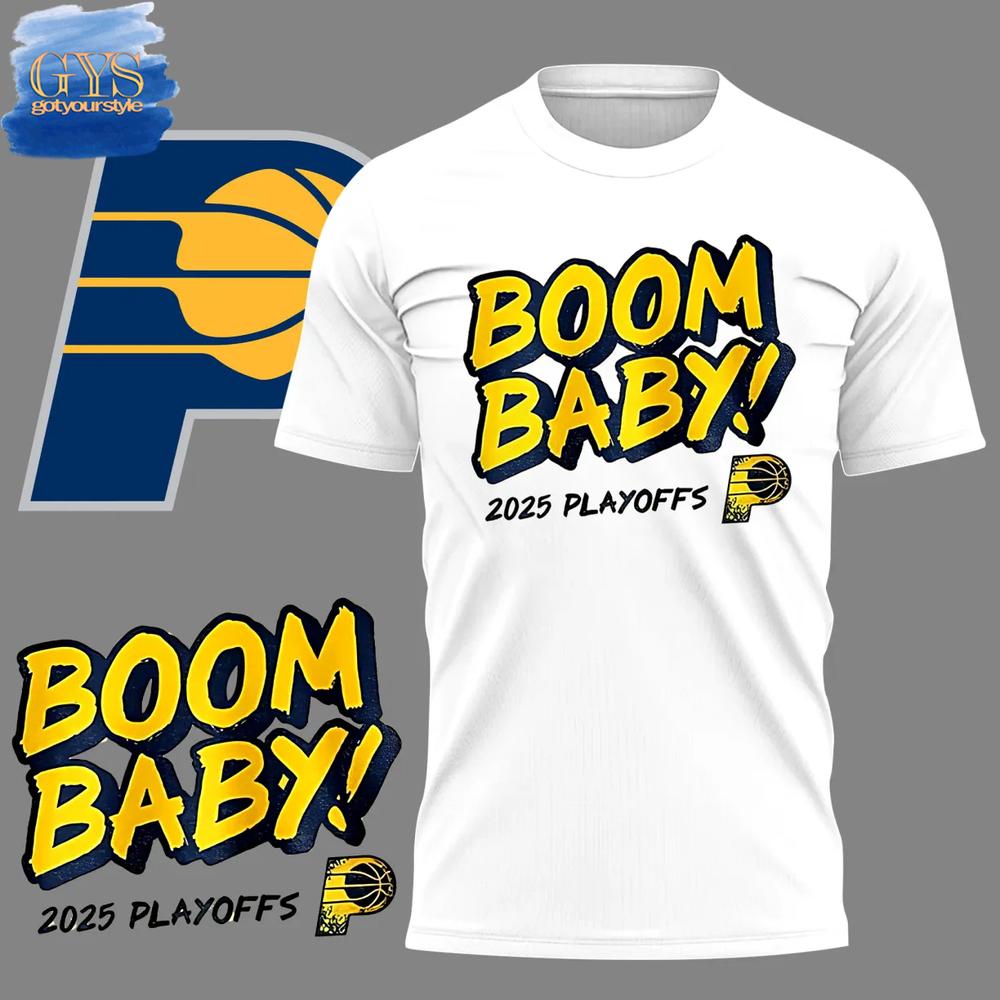 Indiana Pacers Booom Baby Playoffs 2025 T-Shirt