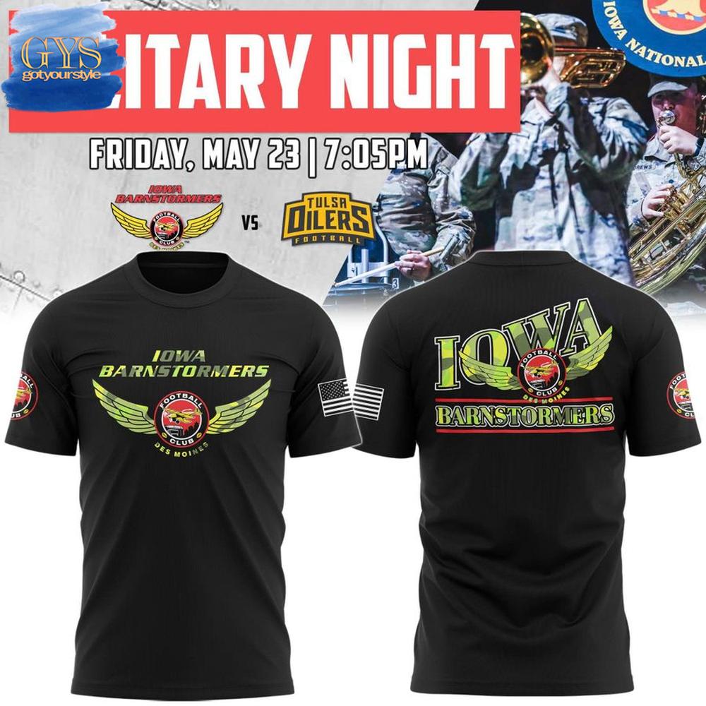 Iowa Barnstormers 2025 Military Night T-Shirt