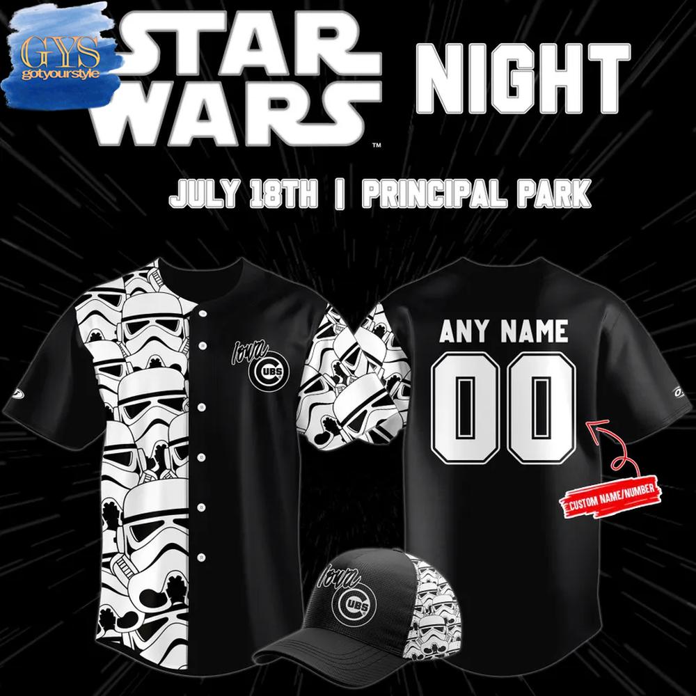 Iowa Cubs Star Wars Night 2025 Limited Edition Baseball Jersey