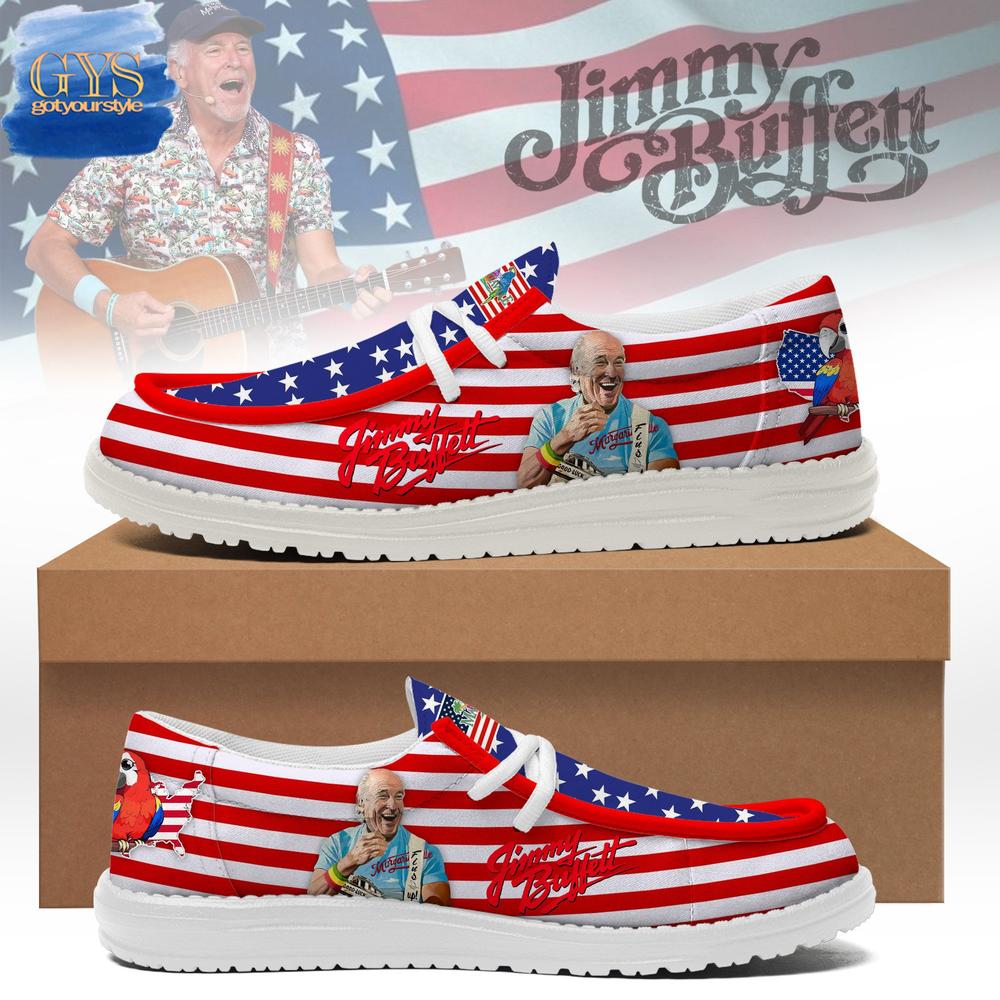 Jimmy Buffett American Flag Limited Edition Hey Dude Shoes