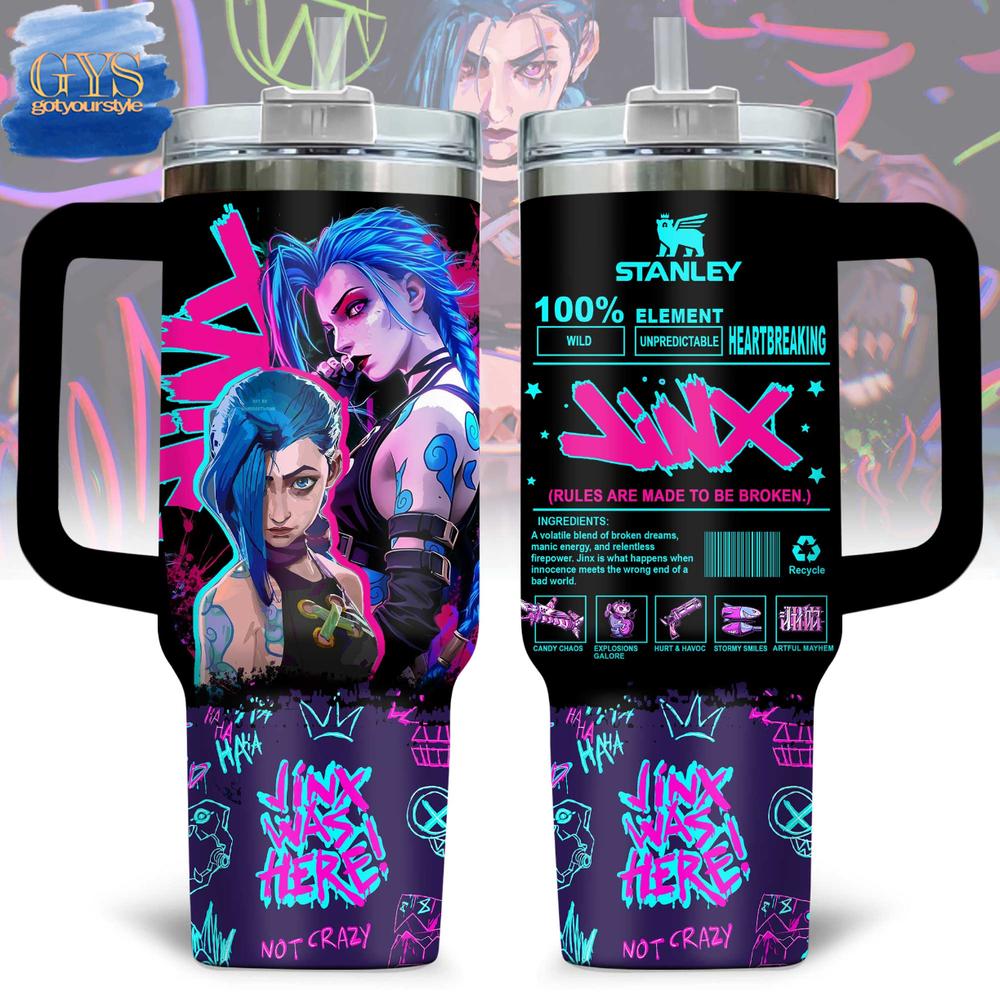 Jinx Arcane Limited Edition 40 Oz Stanley Tumbler Cup