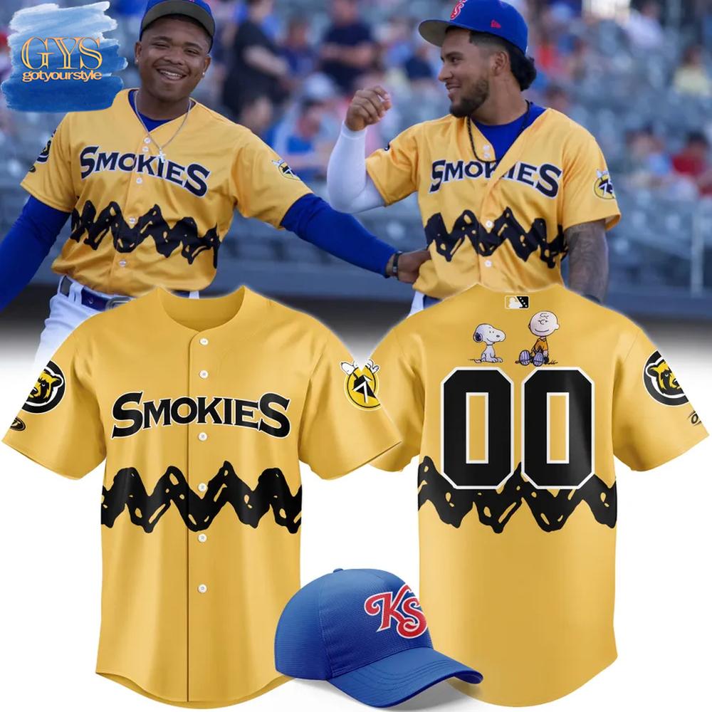 Knoxville Smokies 2025 Peanuts Night  Edition Baseball Jersey