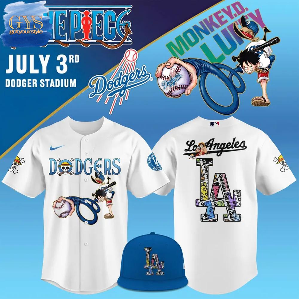 LA Dodgers 2025 ONE PIECE Night Special Edition Baseball Jersey
