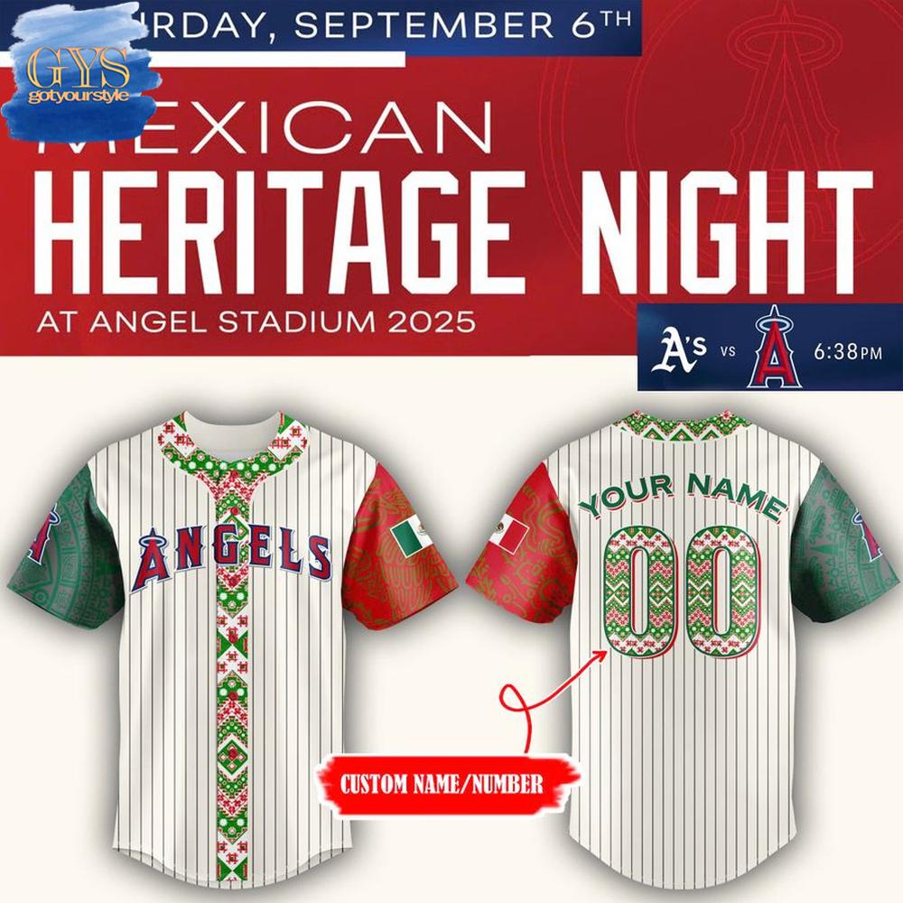 Los Angeles Angels 2025 Mexican Heritage Night Special Edition Baseball Jersey