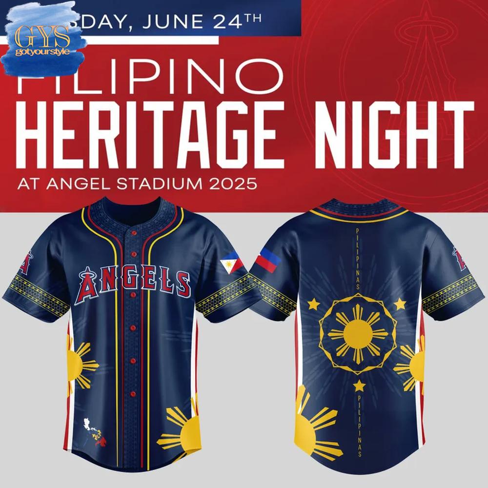 Los Angeles Angels Filipino Heritage Night 2025 Baseball Jersey