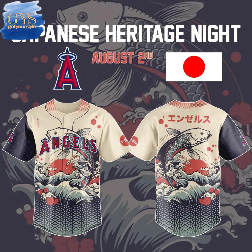 Los Angeles Angels Japanese Heritage Night 2025 Special Edition Baseball Jersey