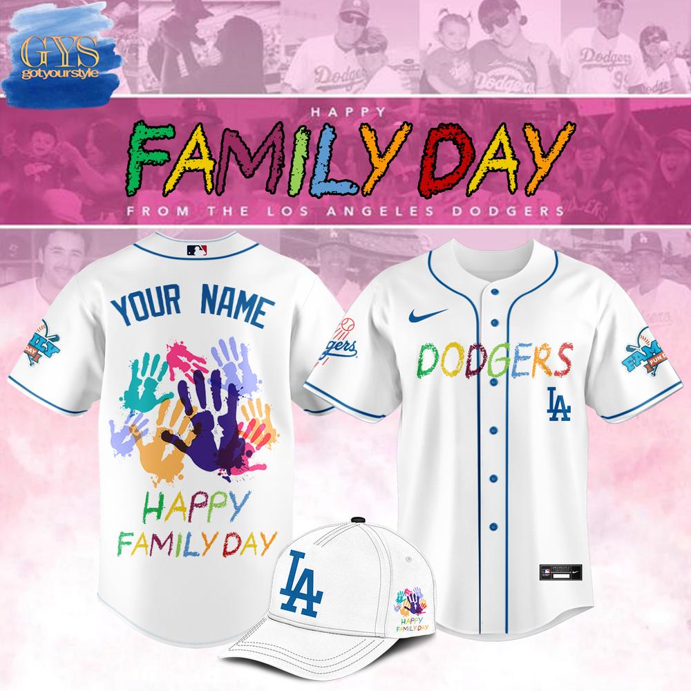 Los Angeles Dodgers Happy Family Day Limited Edition Baseball Jersey
